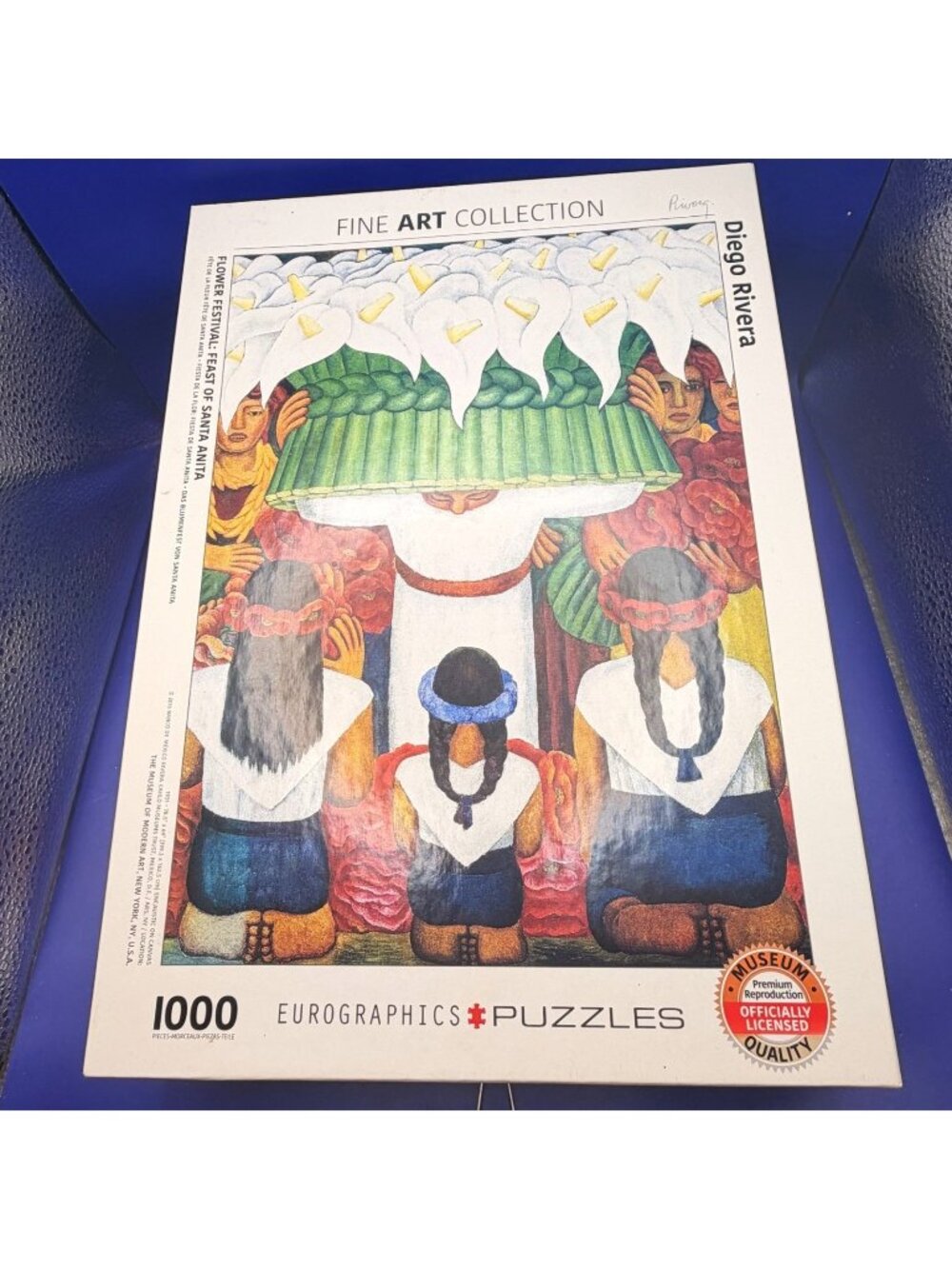 Eurographics Diego Rivera Flower Festival 1000pc Puzzle 2 Piece Missing Fine Art